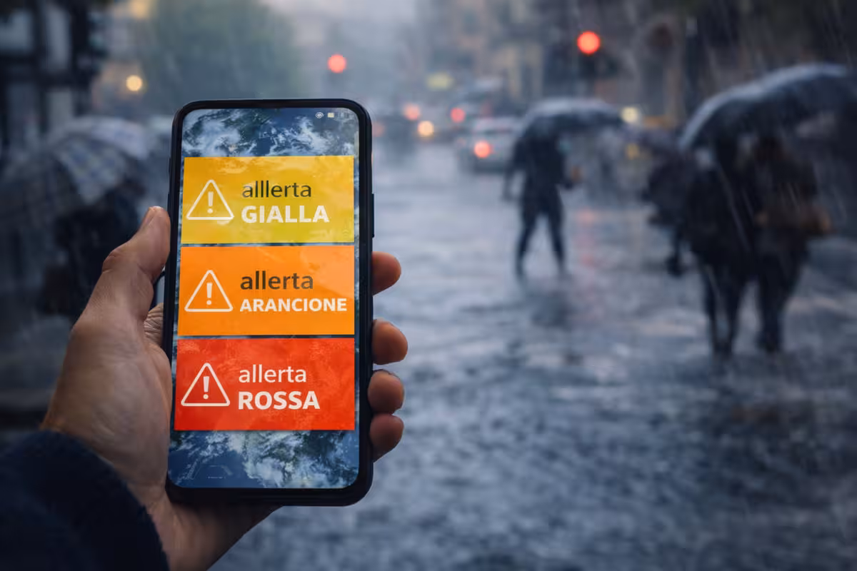 Allerta meteo gialla, arancione e rossa